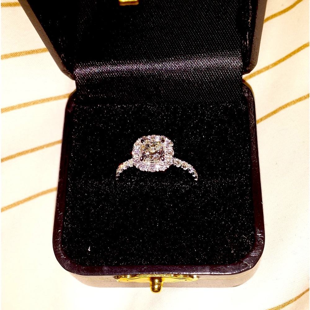 My Lost Your Gain! Beautiful 14K WG Custom Made Engagement Ring GIA Certified!l